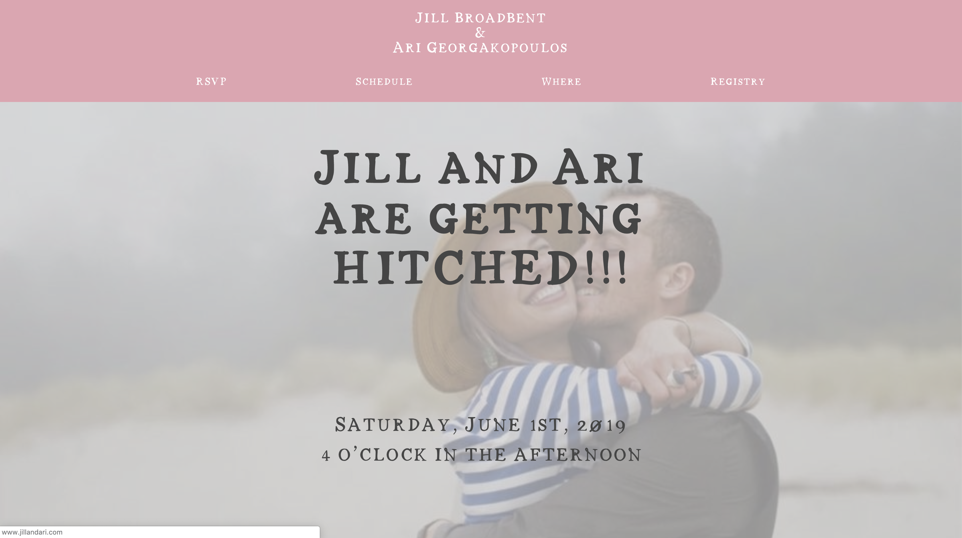 Jill and Ari Wedding Website
