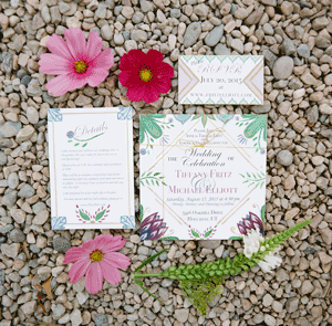 Tiffany and Michael wedding invitation